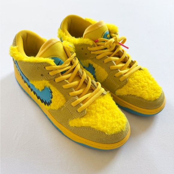 Nike Sb Dunk Low Grateful Dead Bears Opti Yellow  Size 8 - Picture 1 of 9